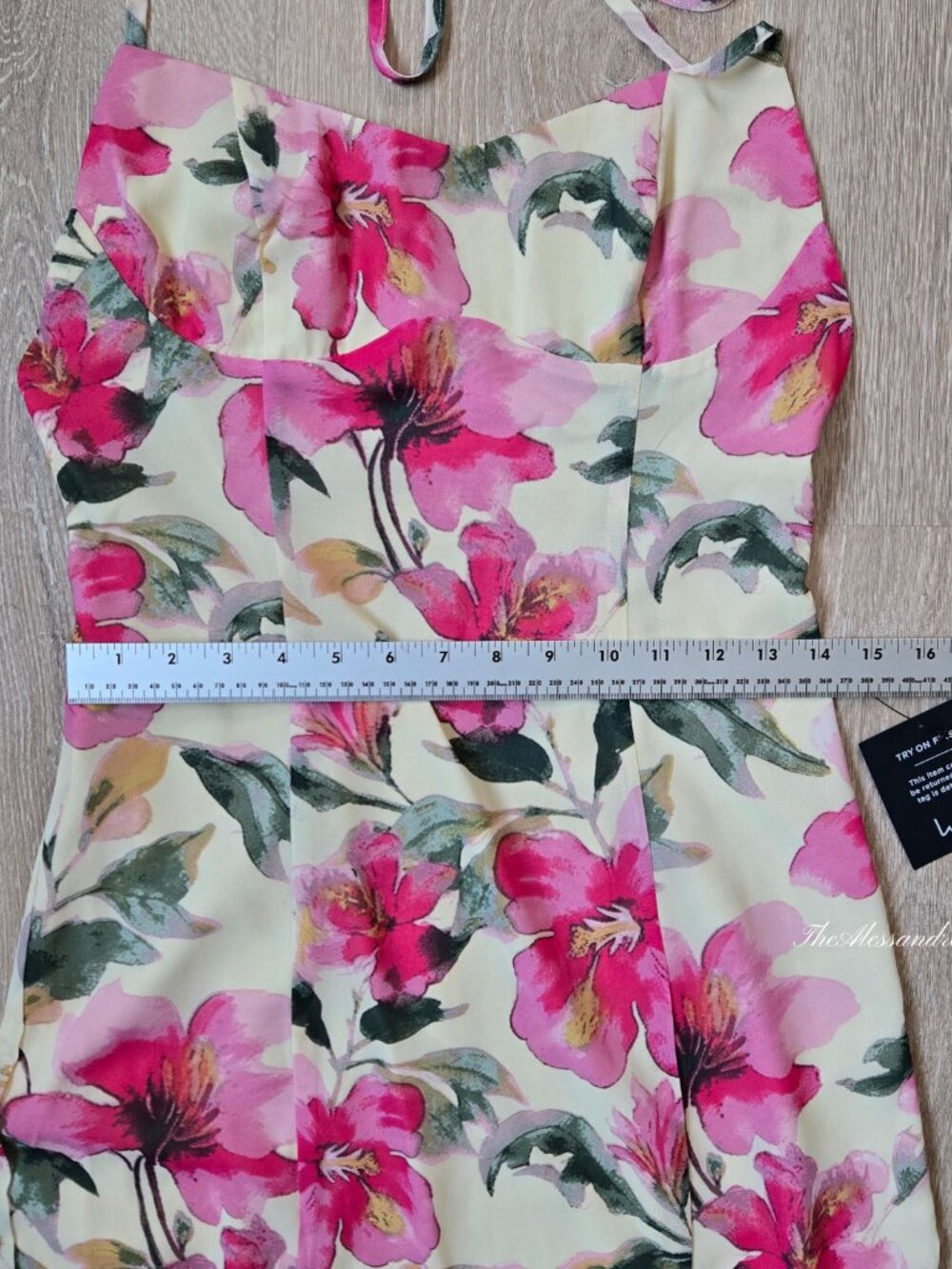 Lulus Harleigh Light Yellow Floral Halter Midi Dress Small Chiffon New With Tags - Picture 5 of 17